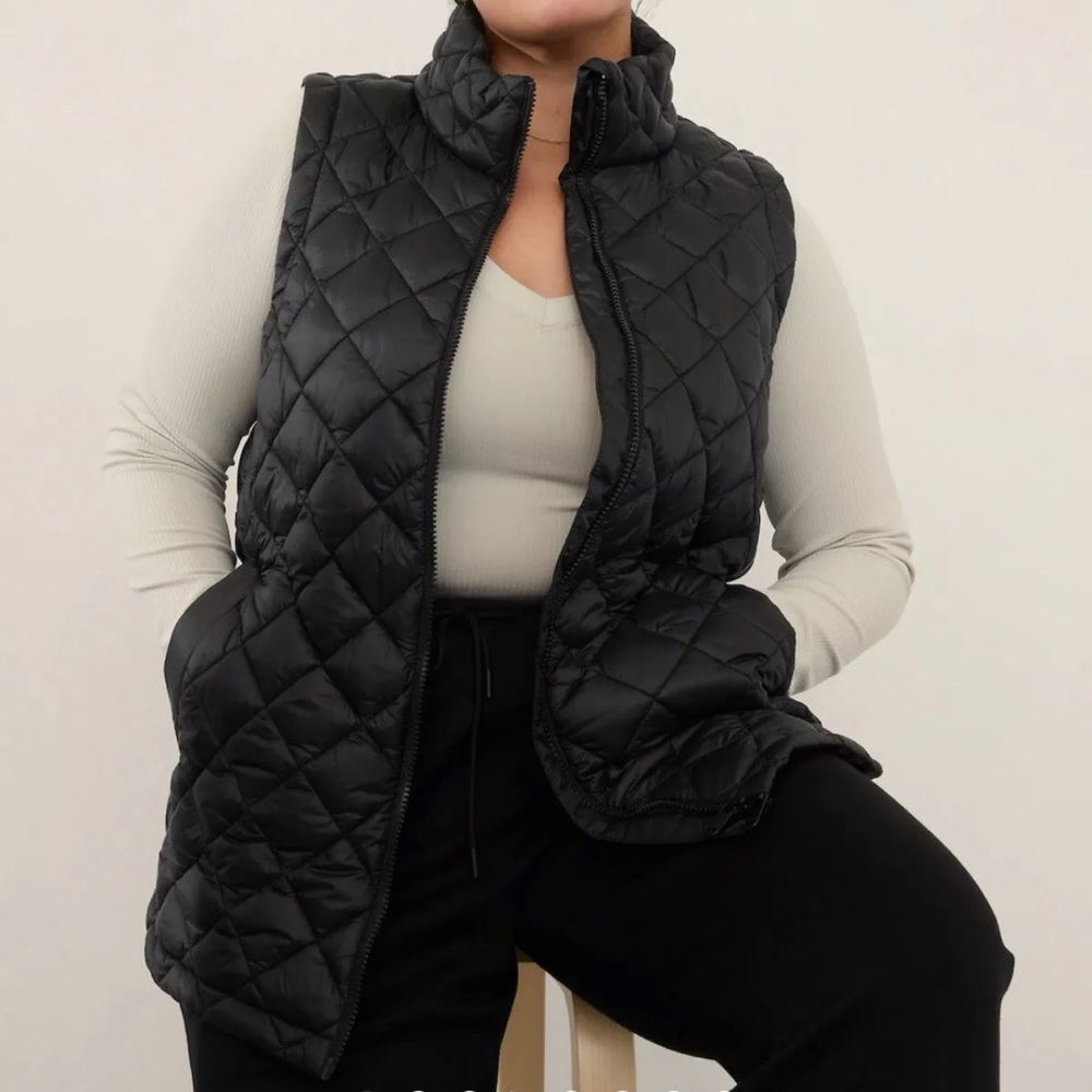 ATHLETA Whisper Featherless Puffer Vest Black 3X